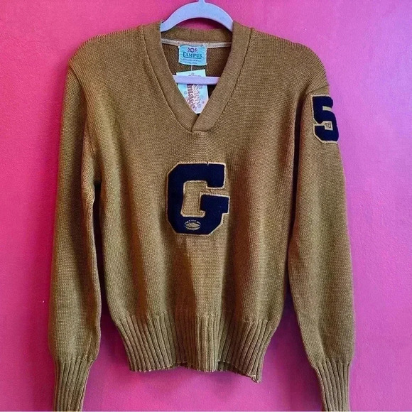 Vintage 1950's varsity wool football letterman sweater size Small - Picture 9 of 12